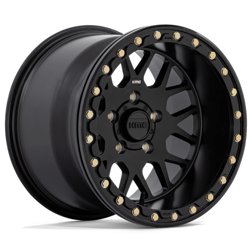 KMC Powersports KS235 GRENADE UTV BEADLOCK SATIN BLACK 15X6 4X156 ET +38 CB 132