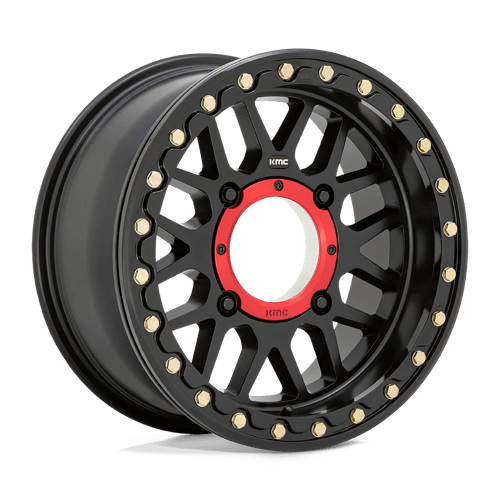 KMC Powersports KS235 GRENADE UTV BEADLOCK SATIN BLACK 15X7 4X137 ET +10 CB 112.1