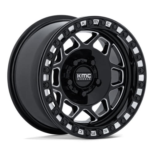 KMC Powersports KS241 TORX UTV BEADLOCK GLOSS BLACK MILLED 15X8 5X4.5 ET +0 CB 72.56