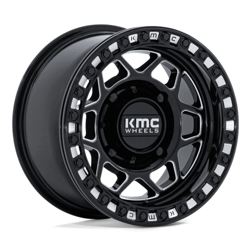 KMC Powersports KS241 TORX UTV BEADLOCK GLOSS BLACK MILLED 15X7 4X156 ET +38 CB 115.1