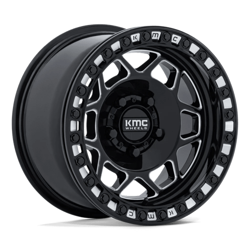 KMC Powersports KS241 TORX UTV BEADLOCK GLOSS BLACK MILLED 15X7 5X4.5 ET +38 CB 72.56