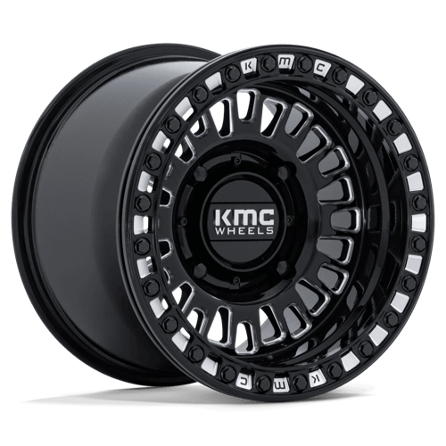 KMC Powersports KS242 AZTEC UTV BEADLOCK GLOSS BLACK MILLED 15X8 4X156 ET +0 CB 115.1