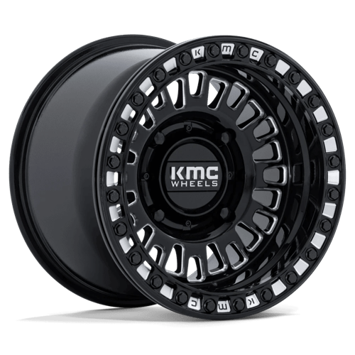 KMC Powersports KS242 AZTEC UTV BEADLOCK GLOSS BLACK MILLED 15X7 4X137 ET +38 CB 96