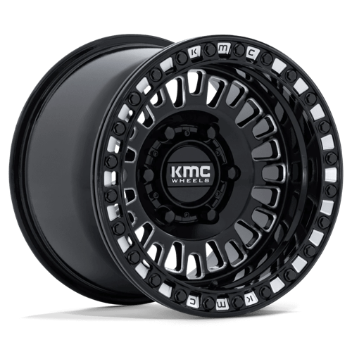 KMC Powersports KS242 AZTEC UTV BEADLOCK GLOSS BLACK MILLED 15X7 6X5.5 ET +38 CB 100.3