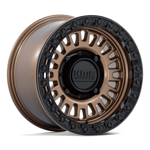 KMC Powersports KS242 AZTEC UTV BEADLOCK MATTE BRONZE W/ MATTE BLACK RING 15X10 6X5.5 ET +0 CB 100.3