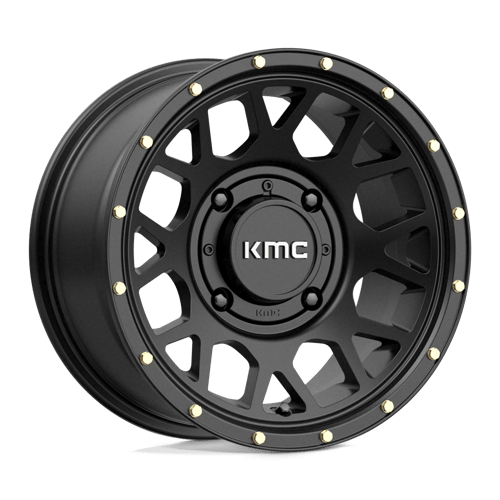 KMC Powersports KS135 GRENADE UTV SATIN BLACK 14X7 4X137 ET +10 CB 112.1