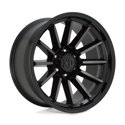 XD XD855 LUXE GLOSS BLACK MACHINED W/ GRAY TINT 17X9 5X5.0 ET +0 CB 71.5