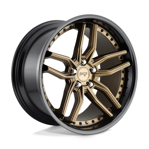 Niche 1PC M195 METHOS MATTE BRONZE BLACK BEAD RING 19X9.5 5X120 ET +35 CB 72.56