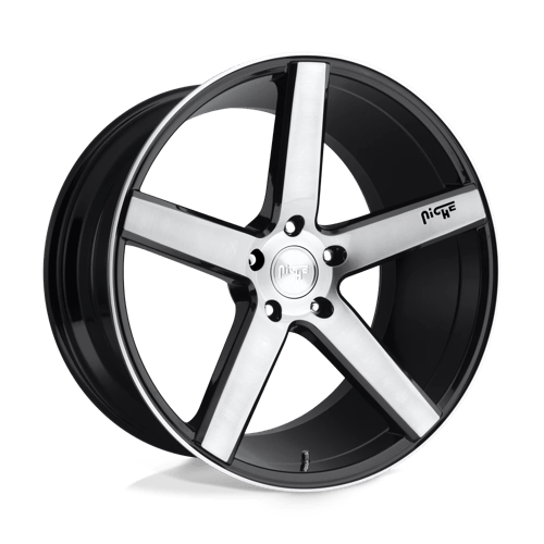 Niche 1PC M124 MILAN GLOSS BLACK BRUSHED 20X8.5 5X120 ET +35 CB 72.56