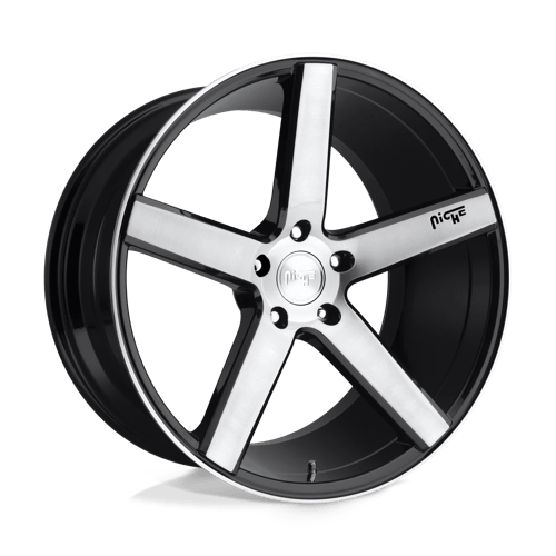 Niche 1PC M124 MILAN GLOSS BLACK BRUSHED 19X8.5 5X4.5 ET +35 CB 72.56