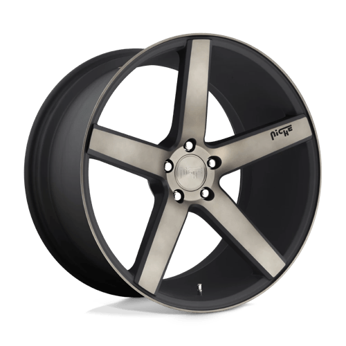 Niche 1PC M134 MILAN MATTE BLACK MACHINED W/ DOUBLE DARK TINT 19X8.5 5X4.5 ET +35 CB 72.56
