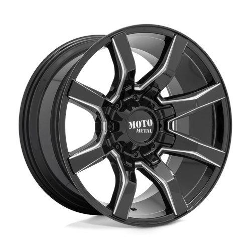 Moto Metal MO804 SPIDER GLOSS BLACK MILLED 22X12 8X170 ET -44 CB 125.1