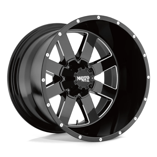 Moto Metal MO962 GLOSS BLACK MILLED 17X10 5X5.0/5.5 ET -24 CB 78.1