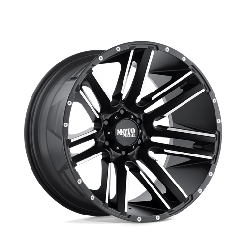 Moto Metal MO978 RAZOR SATIN BLACK MACHINED 20X10 6X5.5 ET -24 CB 106.1