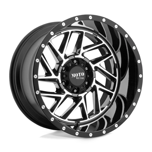 Moto Metal MO985 BREAKOUT GLOSS BLACK MACHINED 16X8 6X5.5 ET -6 CB 106.1
