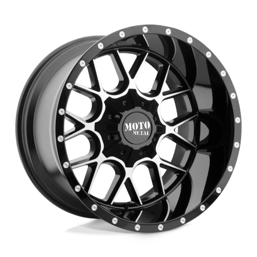 Moto Metal MO986 SIEGE GLOSS BLACK MACHINED 20X10 6X135/5.5 ET -18 CB 106.1