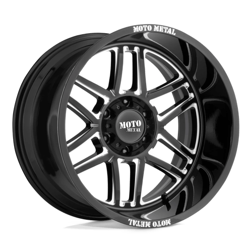 Moto Metal MO992 FOLSOM GLOSS BLACK MILLED 20X10 6X5.5 ET -18 CB 106.1