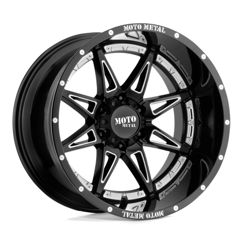 Moto Metal MO993 HYDRA GLOSS BLACK MILLED 17X9 8X6.5 ET -12 CB 125.1