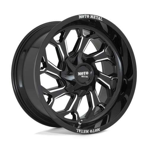 Moto Metal MO999 GLOSS BLACK MILLED 20X10 5X5.0/5.5 ET -18 CB 78.1