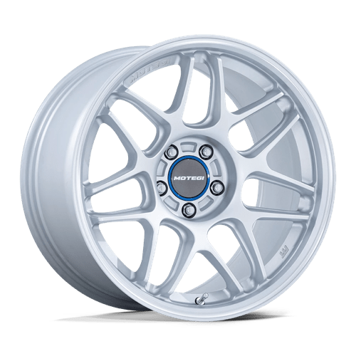 Motegi MR158 TSUBAKI HYPER SILVER W/ MACHINED LIP 18X9.5 5X4.5 ET +25 CB 72.56