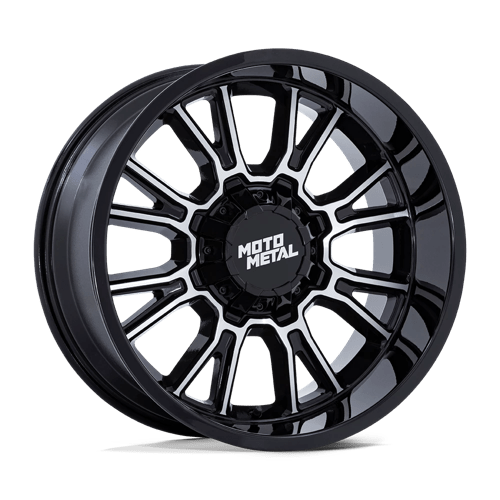 Moto Metal MO810 LEGACY GLOSS BLACK MACHINED 22X9 8X170 ET +1 CB 125.1