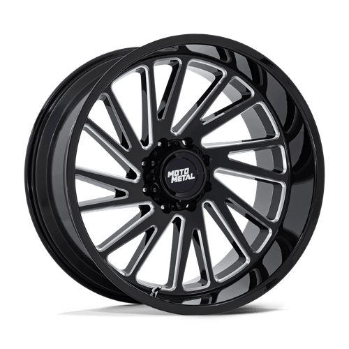 Moto Metal MO811 COMBAT GLOSS BLACK MILLED 24X12 8X180 ET -44 CB 124.2