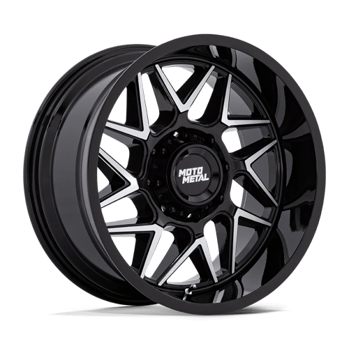 Moto Metal MO812 TURBINE GLOSS BLACK MACHINED 20X9 5X5.0 ET +20 CB 71.5