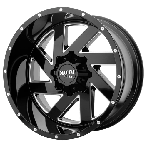 Moto Metal MO988 MELEE GLOSS BLACK MILLED 20X10 8X6.5 ET -18 CB 125.1