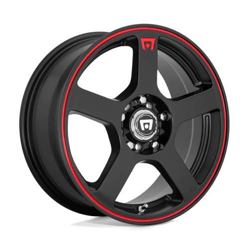 Motegi MR116 FS5 MATTE BLACK W/ RED STRIPE 17X7 4X100/4.5 ET +40 CB 72.56