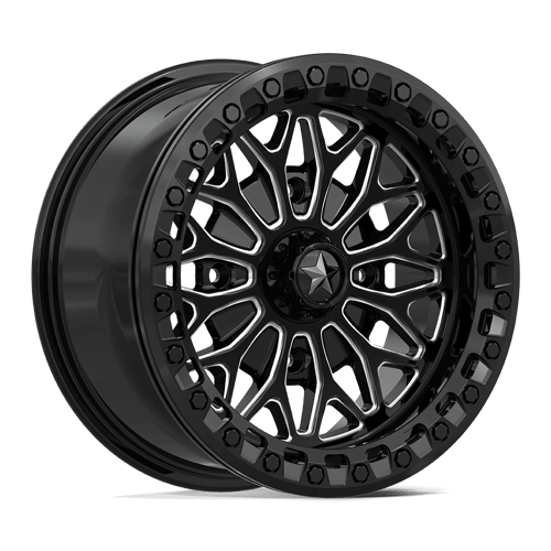 MSA Offroad Wheels MA53 BOLO UTV BEADLOCK GLOSS BLACK MILLED 15X7 4X156 ET +10 CB 115.1