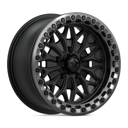 MSA Offroad Wheels MA53 BOLO UTV BEADLOCK MATTE BLACK W/ GLOSS GUNMETAL RING 15X7 5X4.5 ET +10 CB 72.56