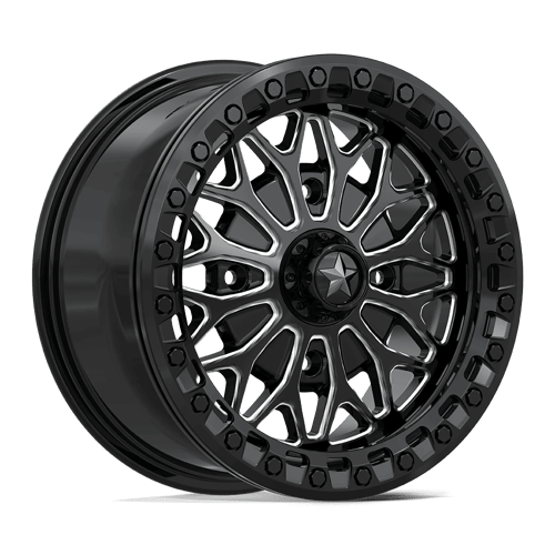 MSA Offroad Wheels MA53 BOLO UTV BEADLOCK GLOSS BLACK MILLED 15X7 4X110 ET +38 CB 86