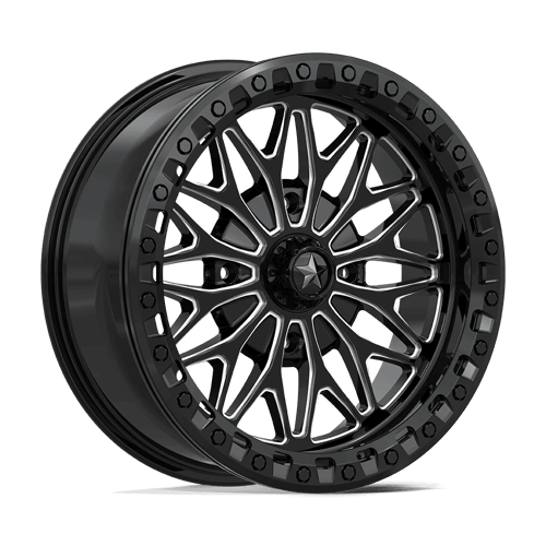 MSA Offroad Wheels MA53 BOLO UTV BEADLOCK GLOSS BLACK MILLED 18X7 4X137 ET +10 CB 96