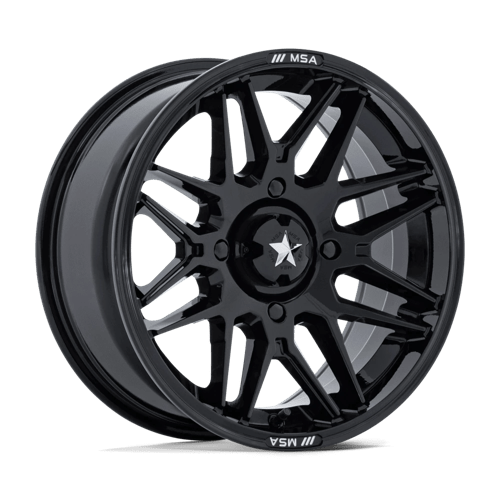 MSA Offroad Wheels M52 RADAR UTV GLOSS BLACK 16X7 5X4.5 ET +10 CB 72.56