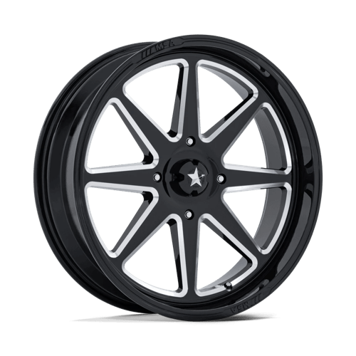 MSA Offroad Wheels M54 SPARK UTV GLOSS BLACK MILLED 22X7 5X4.5 ET +0 CB 72.56