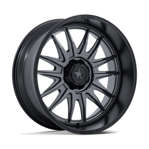 MSA Offroad Wheels M55 COMMANDER UTV MATTE GUNMETAL W/ MATTE BLACK LIP 24X10 4X137/156 ET -25 CB 110.1