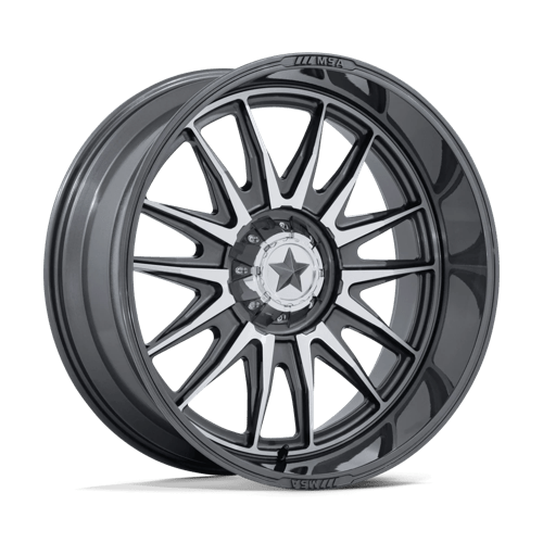 MSA Offroad Wheels M55 COMMANDER UTV PLATINUM W/ MACHINED FACE 24X10 4X137/156 ET -25 CB 110.1