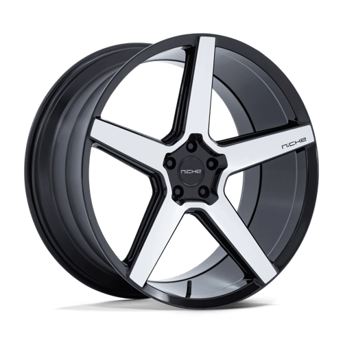 Niche 1PC NC283 MODENA GLOSS BLACK MACHINED 22X10.5 5X120 ET +38 CB 74.1