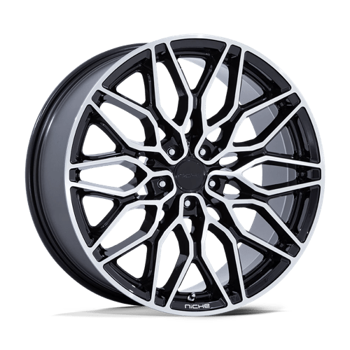 Niche 1PC NC277 CALABRIA 5 GLOSS BLACK MACHINED 20X9 5X120 ET +27 CB 74.1