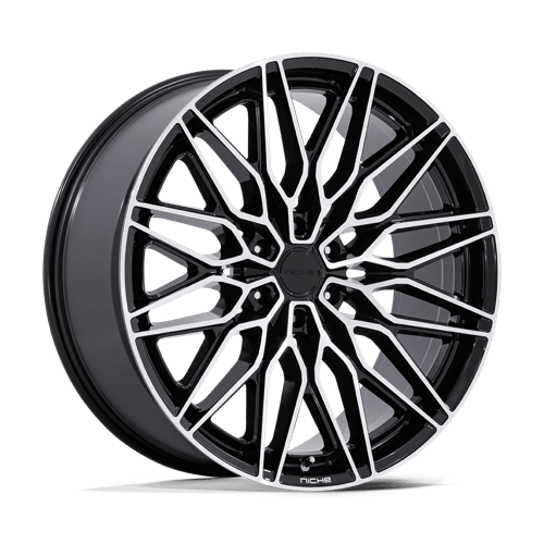 Niche 1PC NC278 CALABRIA 6 GLOSS BLACK MACHINED 22X9.5 6X5.5 ET +19 CB 106.1