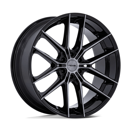 Niche 1PC NC280 PRODIGY 6 GLOSS BLACK DARK TINTED CLEAR 22X9.5 6X5.5 ET +20 CB 106.1