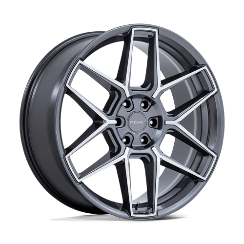 Niche 1PC NC281 RISE ANTHRACITE W/ MACHINED FACE 20X10.5 5X120 ET +38 CB 72.56