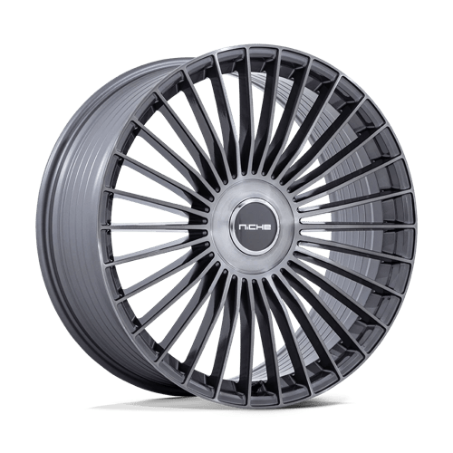 Niche 1PC NC282 SERENE GLOSS TITANIUM BRUSHED 22X10 6X135/5.5 ET +30 CB 100.3