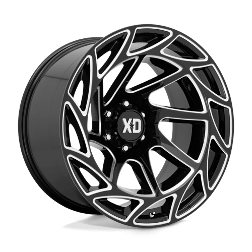 XD XD860 ONSLAUGHT GLOSS BLACK MILLED 22X12 6X5.5 ET -44 CB 106.1