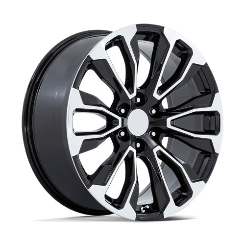 Performance Replicas PR211 GLOSS BLACK W/ MACHINED FACE 22X9 6X5.5 ET +28 CB 78.1