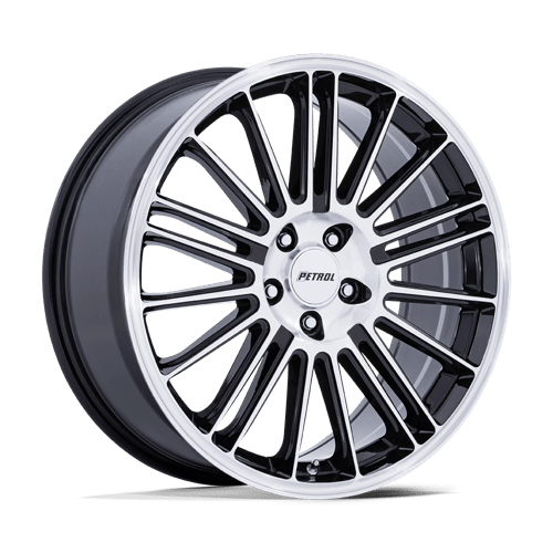 Petrol PE001 P1D GLOSS BLACK MACHINED 17X8 5X112 ET +40 CB 72.56