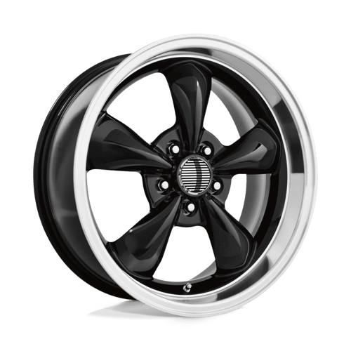 Performance Replicas PR106 GLOSS BLACK W/ MACHINED LIP 18X10 5X4.5 ET +45 CB 70.7