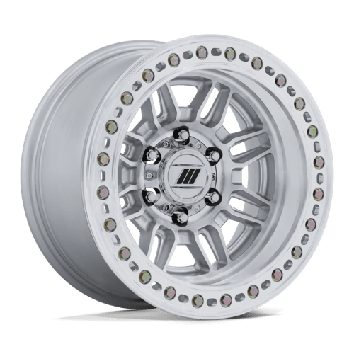 Pro Comp Alloys PA208 EQUALIZER BL GLOSS SILVER W/ MACHINED FACE 17X9 6X5.5 ET -12 CB 108