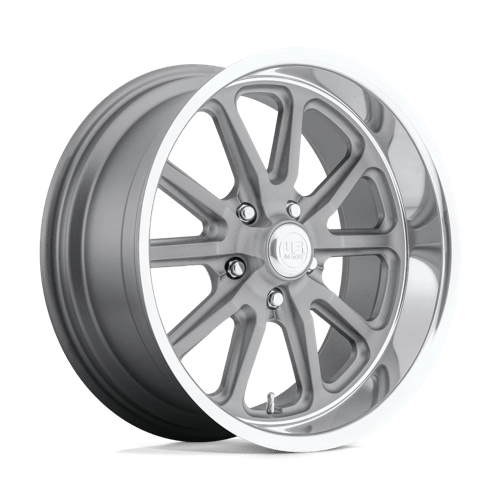 US Mag 1PC U111 RAMBLER TEXTURED GRAY W/ DIAMOND CUT LIP 20X9.5 5X5.0 ET +1 CB 78.1