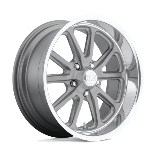 US Mag 1PC U111 RAMBLER TEXTURED GRAY W/ DIAMOND CUT LIP 17X7 5X4.75 ET +1 CB 72.56